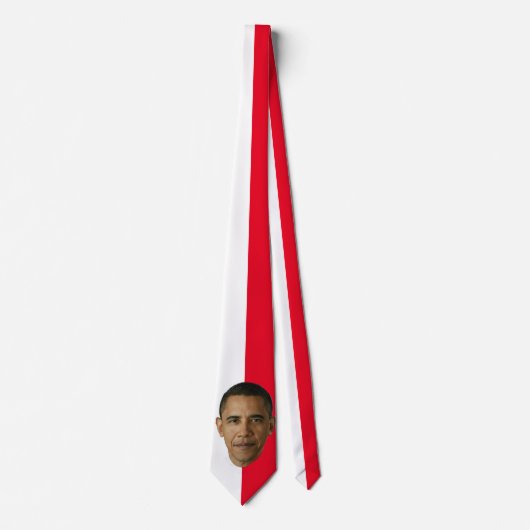 OBAMA-WHITE & ANY — CHANGEABLE BACKGROUND STROPDAS (Voorkant)