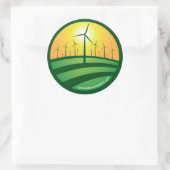 Obama winden van verandering 4x4 ronde Sticker (Tas)