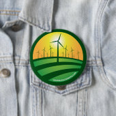 Obama Winds of Change 4x4 Round Button (In situ)