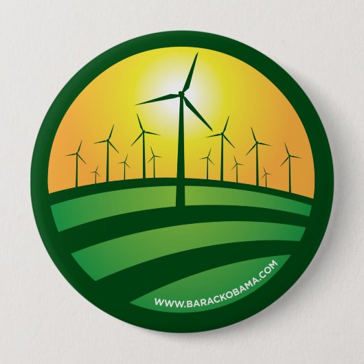 Obama Winds of Change 4x4 Round Button (Voorkant)