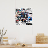 Obama wins 2012 Front Page Newspaper Collage Poster (Keuken)