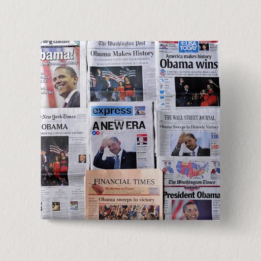 Obama wins Button (Voorkant)