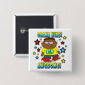 OBAMA WINS VIERKANTE BUTTON 5,1 CM (Voorkant /achterkant)