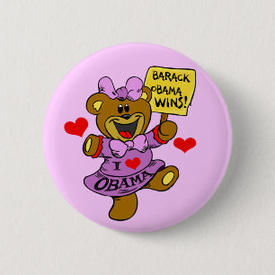 OBAMA WINT BEER KINDER RONDE BUTTON 5,7 CM