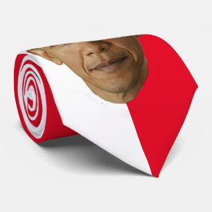 OBAMA-WITTE EN EVENTUELE — VERANDERBARE ACHTERGR STROPDAS