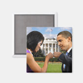 Obama Witte Huis Fist Bump Magnet Magneet (Voorkant / Achterkant)