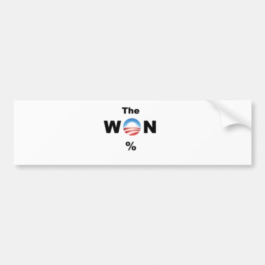 Obama WON! Bumpersticker (Voorkant)