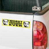 Obama Worst President ooit Bumpersticker (Op Truck)
