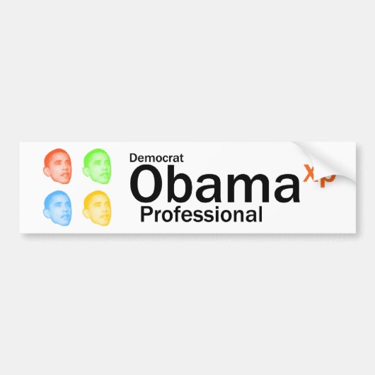 Obama XP Professional Bumpersticker (Voorkant)