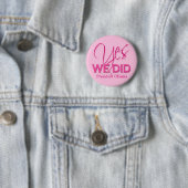 Obama YES We deden roze - Button (In situ)