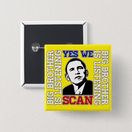 Obama Yes We Scan Button (Voorkant /achterkant)
