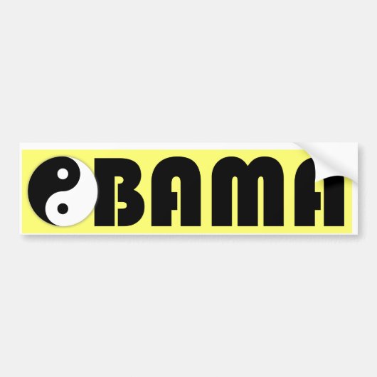 OBAMA, YIN YANG BUMPERSTICKER (Voorkant)