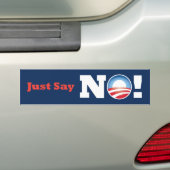 Obama zegt gewoon NEE! bumpersticker (Op auto)