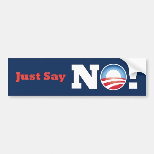 Obama zegt gewoon NEE! bumpersticker (Voorkant)