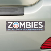 Obama Zombies Bumpersticker (Op auto)