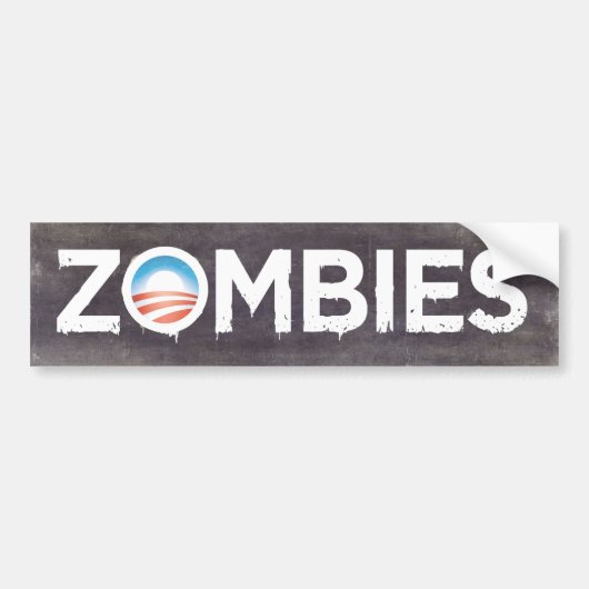 Obama Zombies Bumpersticker (Voorkant)