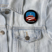 Obamacan Button, donker Ronde Button 5,7 Cm (In situ)