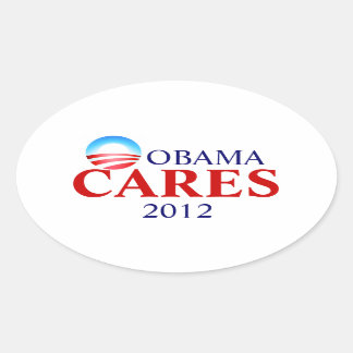 Obamacare betekent 'Obama Cares'! Ovale Sticker