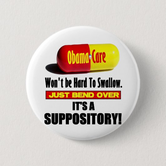 ObamaCare - Bewaarplaats Ronde Button 5,7 Cm (Voorkant)