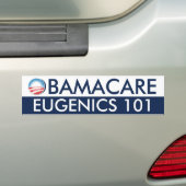 Obamacare Eugenics 101 Bumpersticker (Op auto)