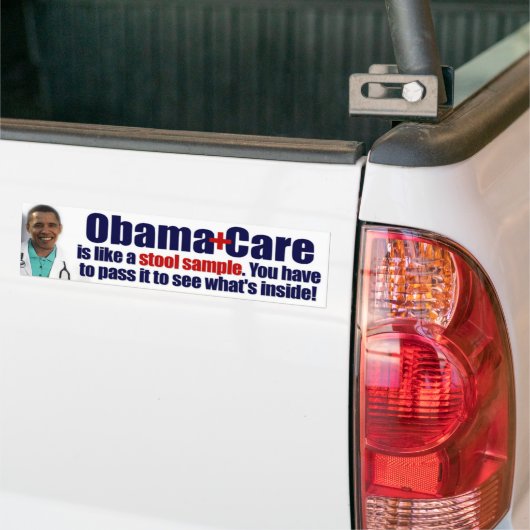 Obamacare is als een STOOL-MONSTER Bumpersticker (Op Truck)