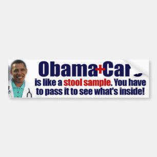 Obamacare is als een STOOL-MONSTER Bumpersticker