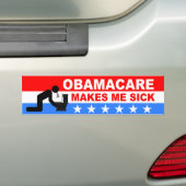 ObamaCare maakt me ziek Bumpersticker (Op auto)