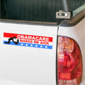 ObamaCare maakt me ziek Bumpersticker (Op Truck)