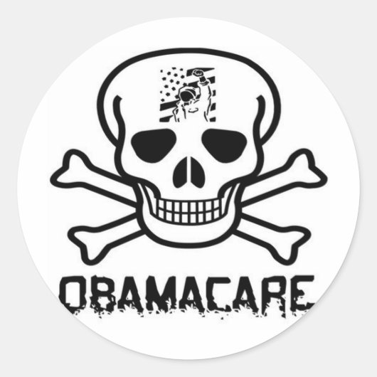 Obamacare Ronde Sticker (Voorkant)