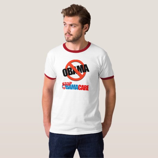 Obamacare - Stop Obamacare T-shirt (Voorkant volledig)