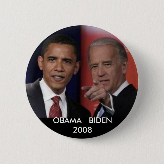 obamaDebat, OBAMABIDEN2008 Ronde Button 5,7 Cm (Voorkant)