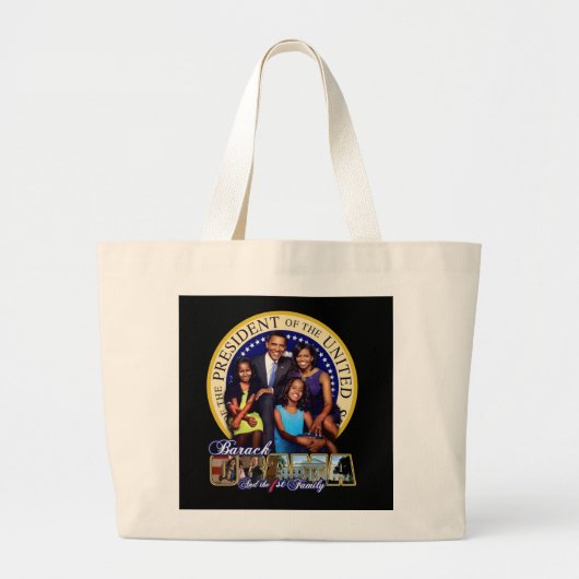OBAMAFIRSTFAMILIE GROTE TOTE BAG (Voorkant)