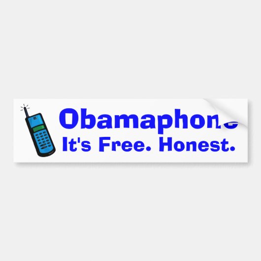 obamafon bumpersticker (Voorkant)
