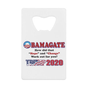 OBAMAGATE-Trump-2020 Kredietkaart Flessenopener