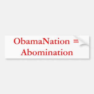 ObamaNation = Abominatie Bumpersticker