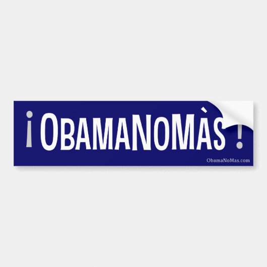 OBAMANOMAS! BUMPERSTICKER (Voorkant)