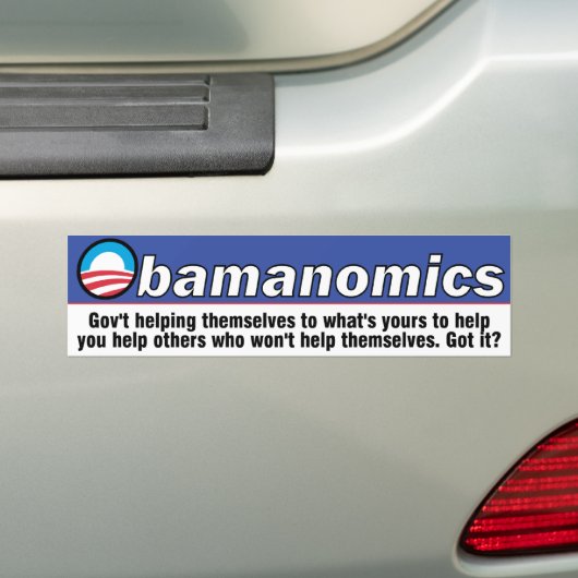 Obamanomics Bumpersticker (Op auto)