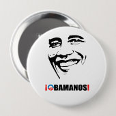 OBAMANOS RONDE BUTTON 4,0 CM (Voorkant /achterkant)