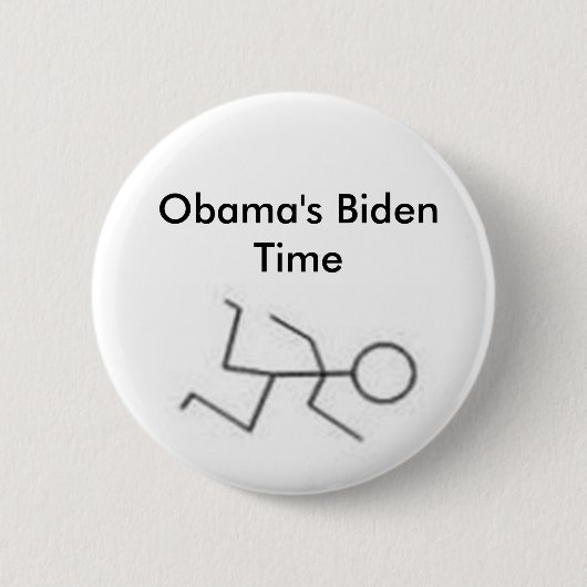 Obama's Biden Time Ronde Button 5,7 Cm (Voorkant)