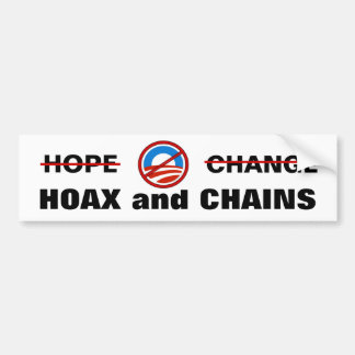Obama's Hoax en Chains Bumpersticker