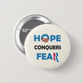 Obama's HOPE verovert Romney's FEAR Ronde Button 5,7 Cm (Voorkant /achterkant)