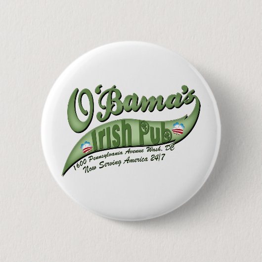 O'bama's Irish Pub Ronde Button 5,7 Cm (Voorkant)