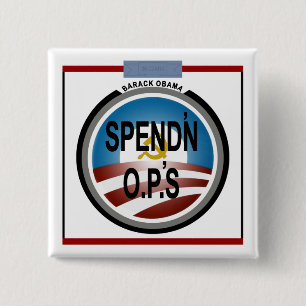 Obama's Logo geïnspireerd door rotsen Vierkante Button 5,1 Cm