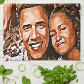 Obama's Love_ Theedoek (Gevouwen)