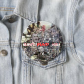 Obama's MAD wereld Ronde Button 4,0 Cm (In situ)