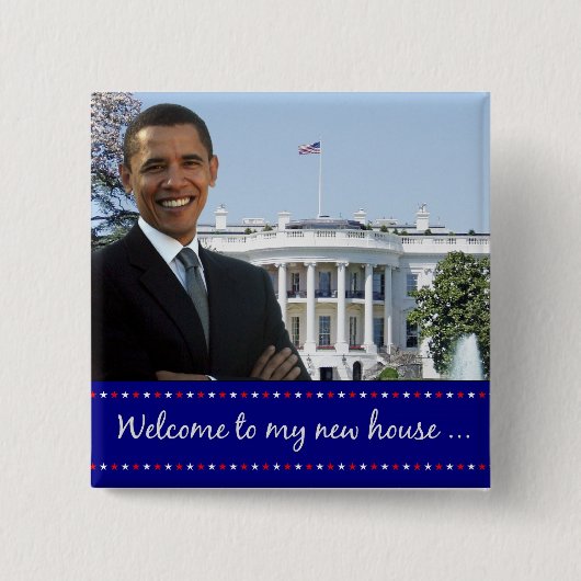 Obama's New House - Square Button (Voorkant)