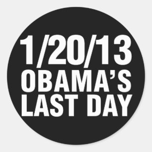 Obama's op dag 1/20/13 ronde sticker