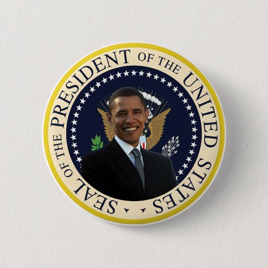 Obama's presidentiële zegel ronde button 5,7 cm (Voorkant)
