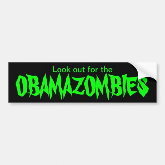 OBAMAZOMBIES BUMPERSTICKER (Voorkant)