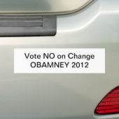 Obamney 2012 bumpersticker (Op auto)